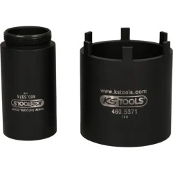 Jeu de douille à 6 ergots Ø 63 mm avec tube de centrage pour Mercedes . 2 pcs KSTOOLS 460.5625 | 460.5625