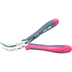 Pince électronique à bec coudé demi-rond lisse . 140 mm KSTOOLS 500.7070 | 500.7070