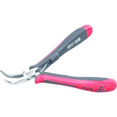 Pince électronique à bec coudé demi-rond strié . 140 mm KSTOOLS 500.7071 | 500.7071