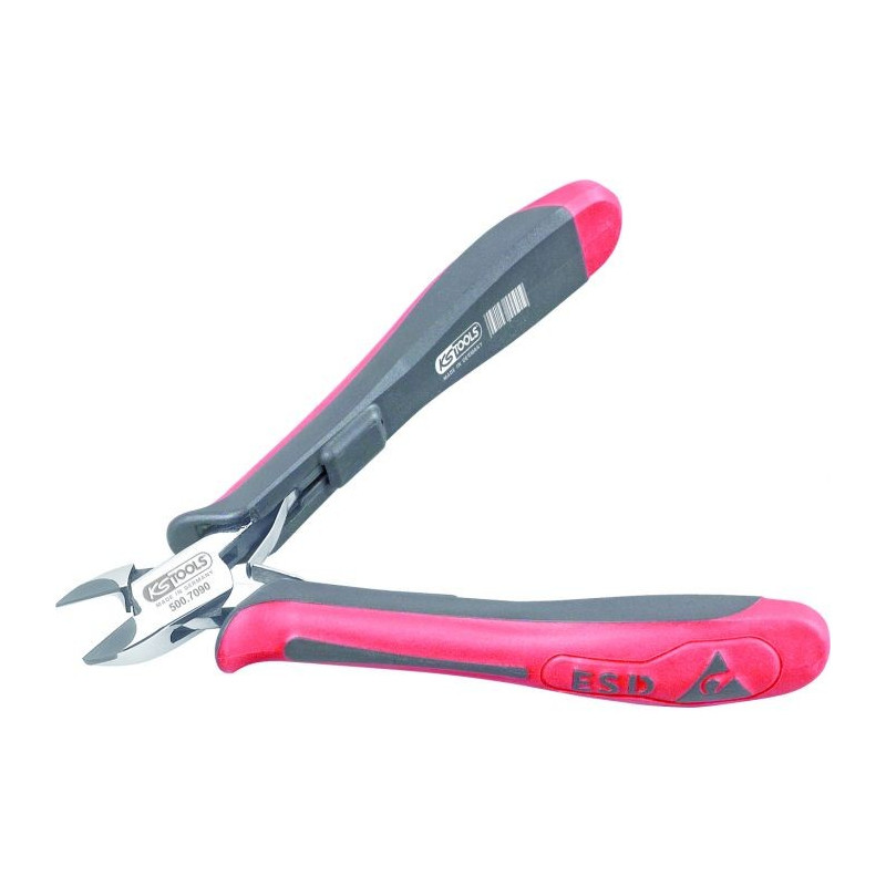 Pince électronique coupante diagonale tête ronde bec biseauté . 125 mm KSTOOLS 500.7090 | 500.7090