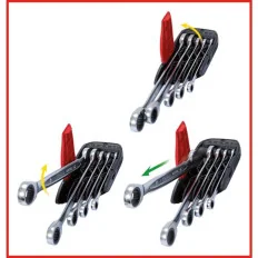 Jeu de 5 clés mixtes cliquet GEARplus® KSTOOLS 503.4255 | 503.4255