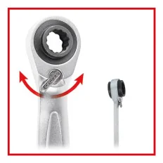 Clé polygonale à cliquet réversible 4 en 1 GEARplus® . 8x11 - 9x10 mm KSTOOLS 503.4541 | 503.4541