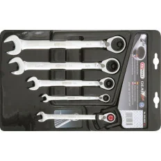 Coffret clé mixte à cliquet réversible GEARplus 5/16-3/8-1/2-11/16-3/4 KSTOOLS 503.4602 | 503.4602