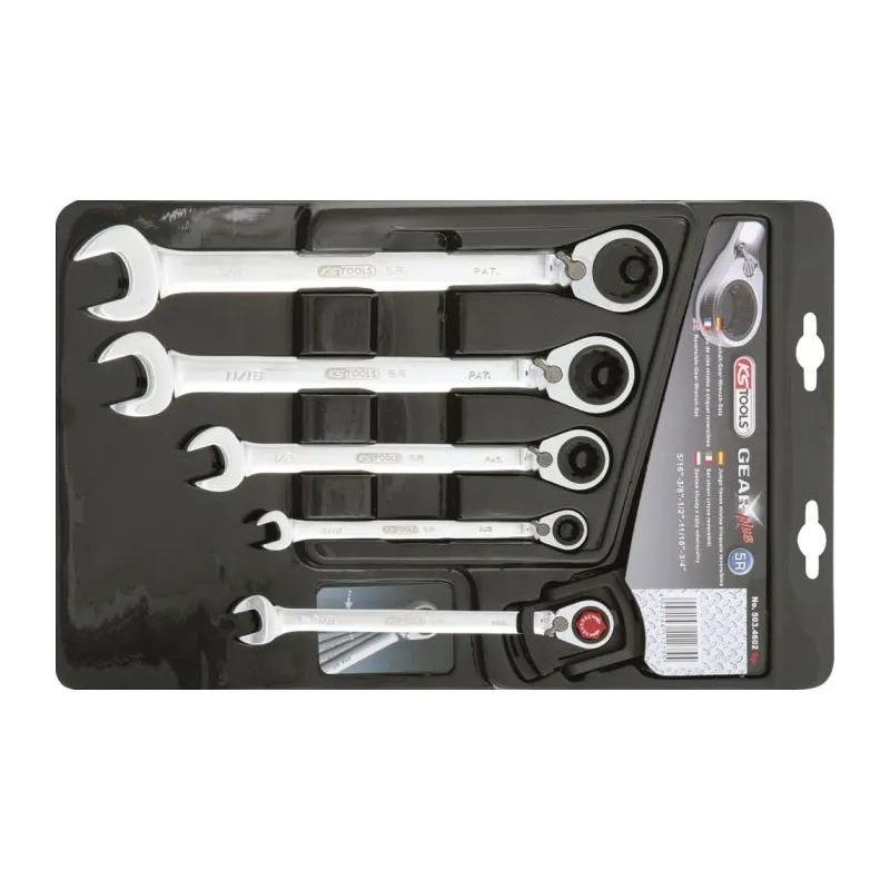 Coffret clé mixte à cliquet réversible GEARplus 5/16-3/8-1/2-11/16-3/4 KSTOOLS 503.4602 | 503.4602 Coffret clé mixte à cliquet réversible GEARplus 5/16-3/8-1/2-11/16-3/4 KSTOOLS 503.4602 | 503.4602