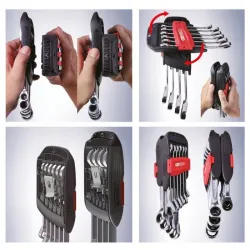 Jeu de clés mixtes à cliquet reversible GEARplus®  . 10 pcs KSTOOLS 503.4620 | 503.4620