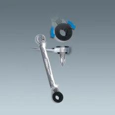 Double mini clé réversible à embouts . 1/4" KSTOOLS 503.4691 | 503.4691