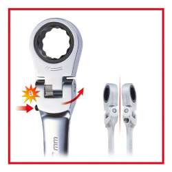 Clé mixte à cliquet à tête inclinable à verrouillage GEARplus® . 10 mm KSTOOLS 503.4810 | 503.4810