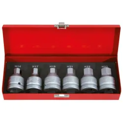 Jeu de douilles à chocs 6 pans 3/4" . 14 à 24 mm KSTOOLS 515.0000 | 515.0000