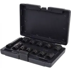 Coffret de douilles à chocs 6 pans 1/2" - 10 douilles . cardan . rallonge- 12pcs KSTOOLS 515.0112 | 515.0112