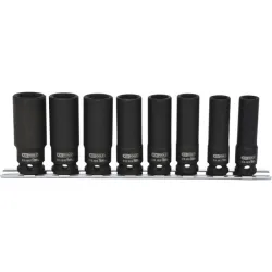 Jeu de douilles longues à chocs sur rail 3/8" . 8 pcs KSTOOLS 515.0648 | 515.0648