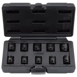 Jeu de douilles à chocs 12 pans courtes . 10 pièces KSTOOLS 515.0950 | 515.0950