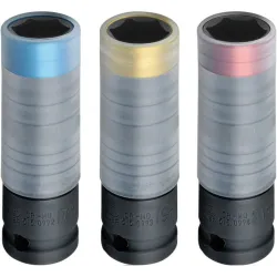 Jeu de douilles à chocs pour jantes aluminium SLIM POWER 1/2" KSTOOLS 515.0990 | 515.0990
