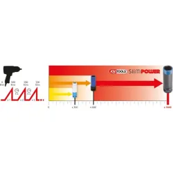 Douille à chocs SLIM POWER 1/2" . 15 mm KSTOOLS 515.0991 | 515.0991