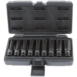 Jeu de 9 douilles à chocs TORX® 1/2" . E10-E11-E12-E14-E16-E18-E20-E24 KSTOOLS 515.1050 | 515.1050