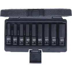 Jeu de 9 douilles à chocs TORX® 1/2" . E10-E11-E12-E14-E16-E18-E20-E24 KSTOOLS 515.1050 | 515.1050