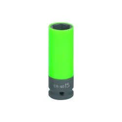 Douille à chocs longue 6 pans pour jantes aluminium - vert - 15 mm KSTOOLS 515.1072 | 515.1072