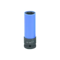 Douille à chocs longue 6 pans pour jantes aluminium - bleu foncé - 17 mm KSTOOLS 515.1073 | 515.1073