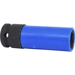 Douille à chocs longue 6 pans pour jantes aluminium - bleu foncé - 17 mm KSTOOLS 515.1073 | 515.1073