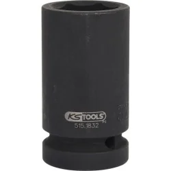 Douille longue à chocs 6 pans 1" . 32 mm KSTOOLS 515.1832 | 515.1832