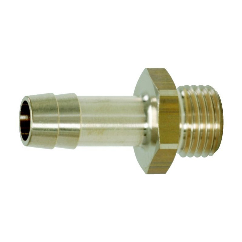 Raccord fileté mâle pour tuyaux 1/4" x 6 mm . clé 17 mm - L.35mm KSTOOLS 515.3387 | 515.3387