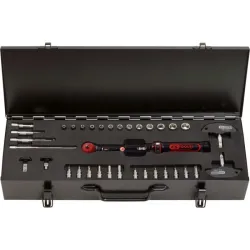 Coffret clé dynamométrique ERGOTORQUEprécision® 1/4'' . 5-25 Nm . 32 pcs KSTOOLS 516.1415 | 516.1415