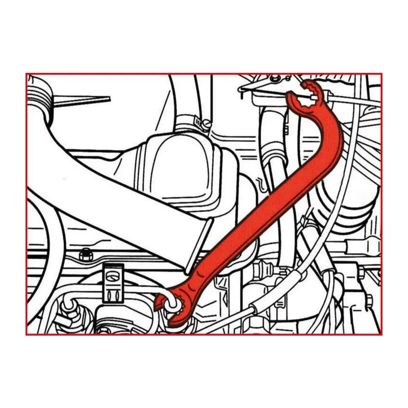 Clé ouverte 12 pans 17x17 mm pour conduites d'injection KSTOOLS 517.0057 | 517.0057