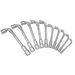 Jeu de 10 clés à pipe débouchées métriques - 6 pans - en boîte KSTOOLS 517.0440 | 517.0440