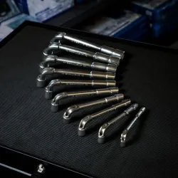 Jeu de 10 clés à pipe débouchées métriques - 6 pans - en boîte KSTOOLS 517.0440 | 517.0440
