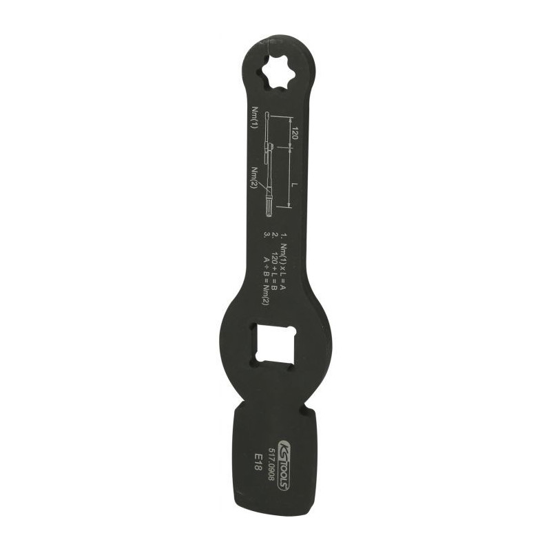 Clé à frapper TORX® E 18 pour raccords d'étriers de frein KSTOOLS 517.0908 | 517.0908 Clé à frapper TORX® E 18 pour raccords d'étriers de frein KSTOOLS 517.0908 | 517.0908