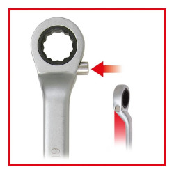 Clé polygonale contre-coudée à cliquet . 12x14 mm KSTOOLS 520.1214 | 520.1214