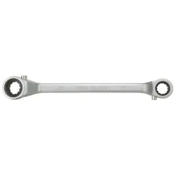 Clé polygonale contre-coudée à cliquet . 12x14 mm KSTOOLS 520.1214 | 520.1214