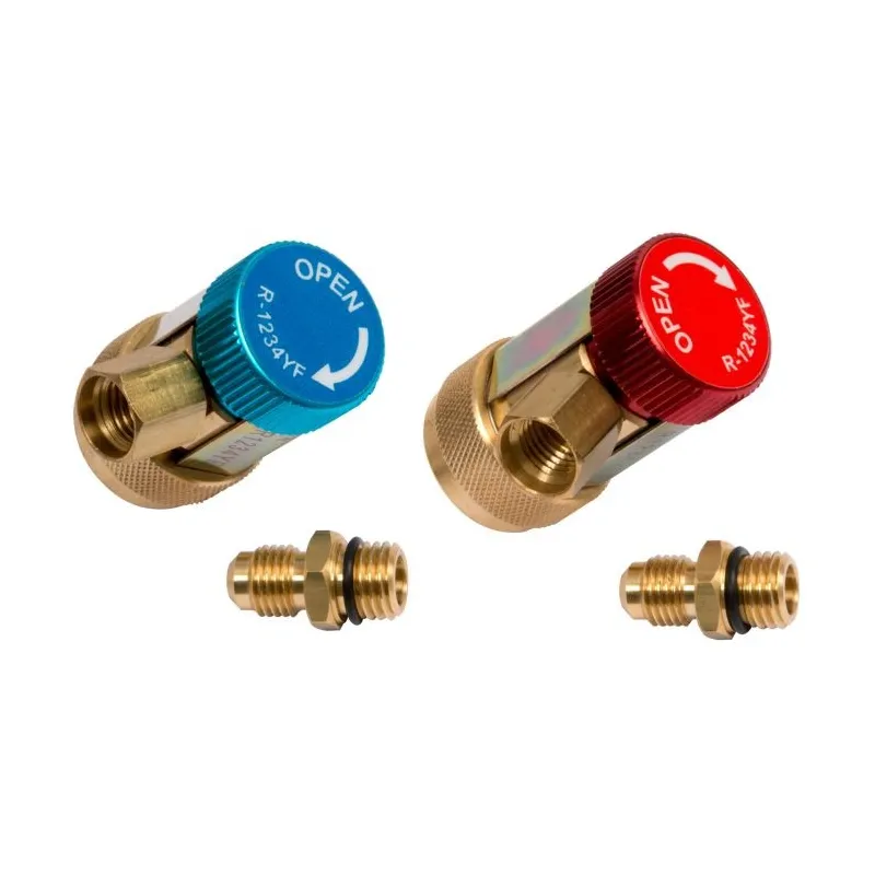 Jeu de 2 raccords haute et basse pression 12 mm avec adaptateur 1/4 - Gaz R1234" KSTOOLS 550.1200 | 550.1200 Jeu de 2 raccords haute et basse pression 12 mm avec adaptateur 1/4 - Gaz R1234" KSTOOLS 550.1200 | 550.1200