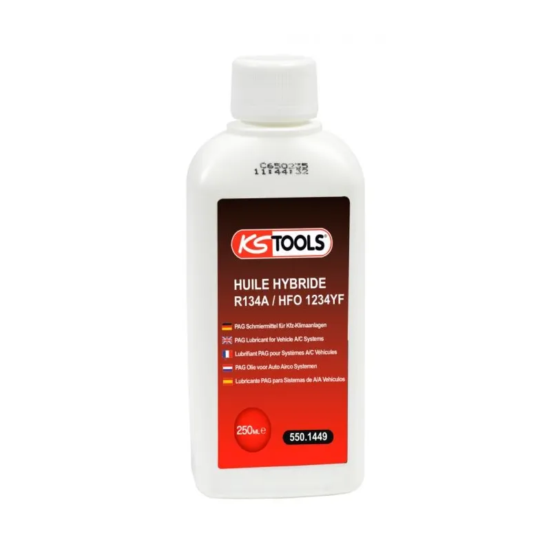 Huile hybride R134A / HFO 1234YF . 250 ml KSTOOLS 550.1449 | 550.1449 Huile hybride R134A / HFO 1234YF . 250 ml KSTOOLS 550.1449 | 550.1449