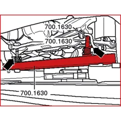 Set de guide de mesures d'axes pour VAG . 13 pièces KSTOOLS 700.1630 | 700.1630