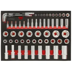 Module de douilles en pouces 1/4" - 1/2" . 62 pièces KSTOOLS 712.1010 | 712.1010