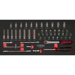 Module de douilles et accessoires ULTIMATE® 1/4" en pouces . 51 pièces KSTOOLS 713.1021 | 713.1021