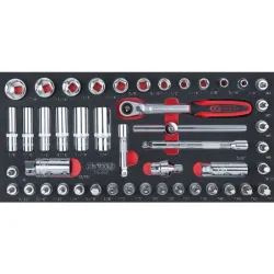 Module de douilles et accessoires ULTIMATE® 3/8" en pouces . 47 pièces KSTOOLS 713.1023 | 713.1023