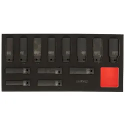 Module de douilles longues à chocs 1/2" 12 pans .  13 pièces KSTOOLS 713.1032 | 713.1032