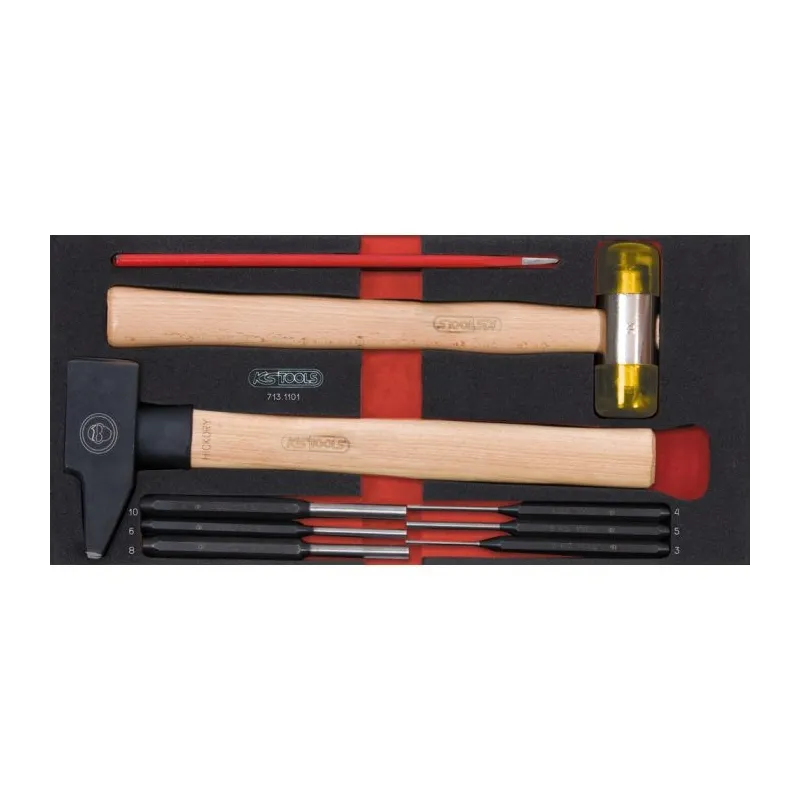 Module d'outils de frappe manche bois . 9 pièces KSTOOLS 713.1101 | 713.1101 Module d'outils de frappe manche bois . 9 pièces KSTOOLS 713.1101 | 713.1101