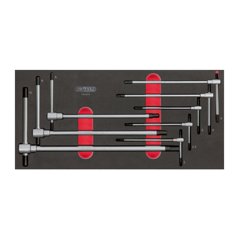 Module de clés mâles 6 pans à poignée en T . 8 pièces KSTOOLS 713.5017 | 713.5017 Module de clés mâles 6 pans à poignée en T . 8 pièces KSTOOLS 713.5017 | 713.5017