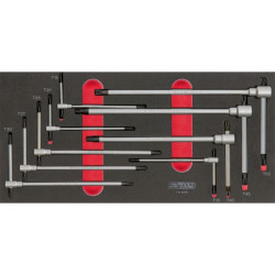 Module de clés mâles TORX à poignée en T . 9 pièces KSTOOLS 713.5018 | 713.5018
