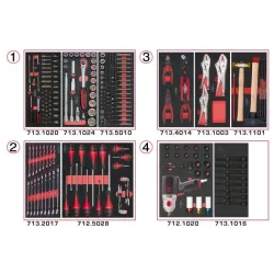 Composition d'outils 4 tiroirs pour servante . 263 pièces KSTOOLS 714.0263 | 714.0263