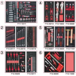 Composition d'outils 6 tiroirs pour servante . 455 pièces KSTOOLS 714.0452 | 714.0452