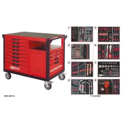 Servante 14 tiroirs équipée de 354 outils KSTOOLS 809.1730 | 809.1730