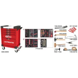 Servante ULTIMATE 5 tiroirs avec composition pour la carrosserie . 166 pcs KSTOOLS 809.5154 | 809.5154