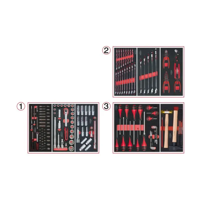 Servante ULTIMATE rouge 5 tiroirs équipée de 158 outils KSTOOLS 809.5158 | 809.5158 Servante ULTIMATE rouge 5 tiroirs équipée de 158 outils KSTOOLS 809.5158 | 809.5158