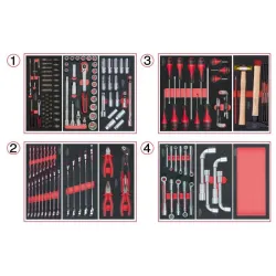 Servante ULTIMATE rouge 5 tiroirs équipée de 173 outils KSTOOLS 809.5173 | 809.5173