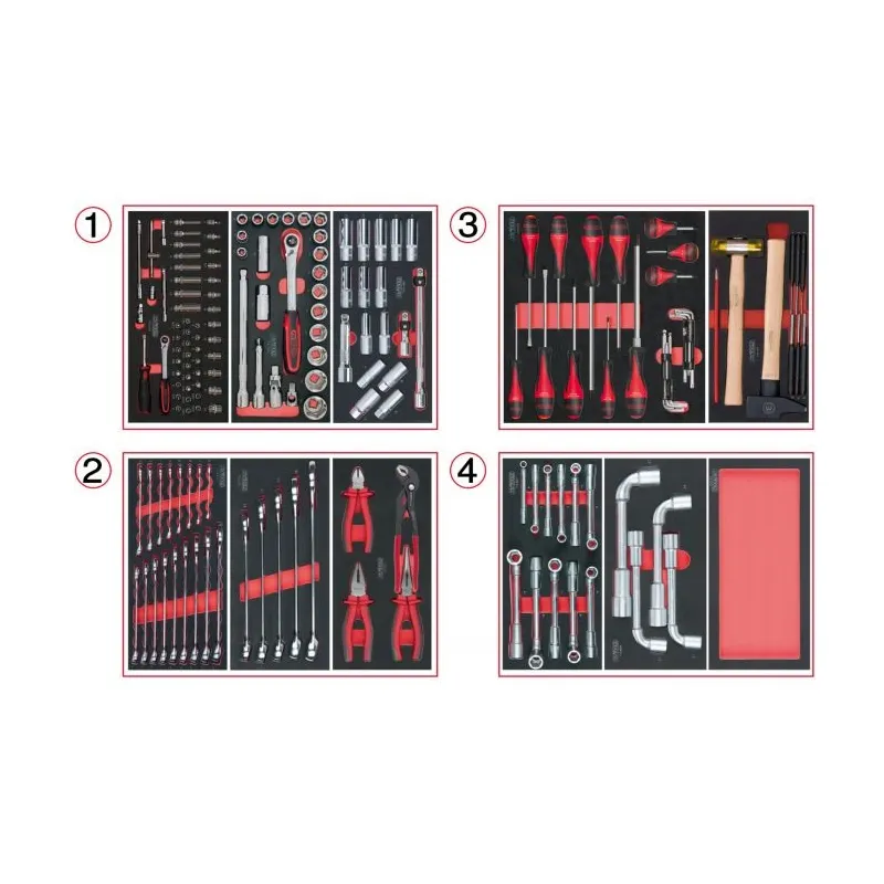 Servante ULTIMATE rouge 5 tiroirs équipée de 173 outils KSTOOLS 809.5173 | 809.5173 Servante ULTIMATE rouge 5 tiroirs équipée de 173 outils KSTOOLS 809.5173 | 809.5173
