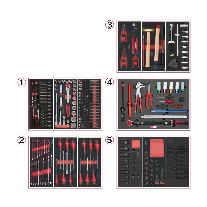 Servante ULTIMATE rouge 5 tiroirs équipée de 283 outils KSTOOLS 809.5283 | 809.5283 Servante ULTIMATE rouge 5 tiroirs équipée de 283 outils KSTOOLS 809.5283 | 809.5283