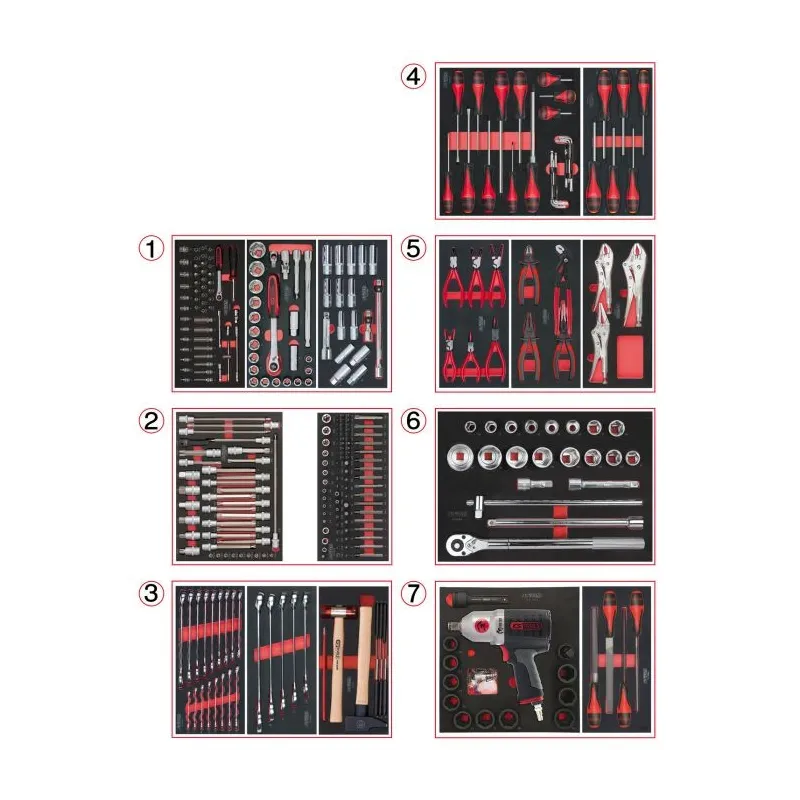 Servante ULTIMATE rouge 7 tiroirs équipée de 337 outils KSTOOLS 809.7337 | 809.7337 Servante ULTIMATE rouge 7 tiroirs équipée de 337 outils KSTOOLS 809.7337 | 809.7337